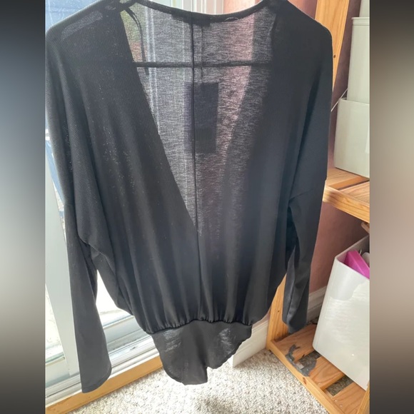 ZARA Women’s black lace long sleeve body suit - Picture 2 of 4
